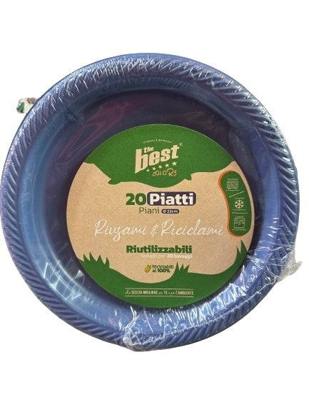 THE BEST PIATTI PIANI RIUT.20PZ BLU