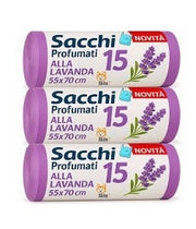 SACCHI IMMONDIZIA 15PZ 55X70 LAVANDA
