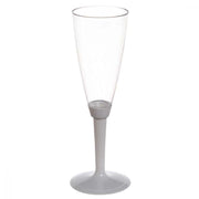 SET 6 CALICI FLUTE PLASTICA ARGENTO GP