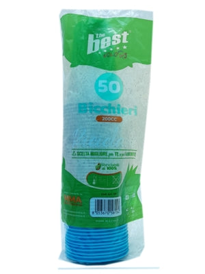 THE BEST BICCHIERE RIUT. 50PZ AZZURRO