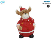 NATALE RENNA C/LED TERRACOTTA ART.35231FGF