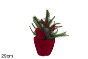NATALE PIANTA BACCHE PIGNE E PALLE 49299 2ESSE