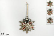 NATALE APPENDINO FIOCCO DI NEVE GLITTER C FIOCCO 8365 2ESSE
