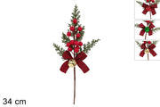 NATALE STELO 34CM BACCHE/FIOCCO/CAMPANELLINO 37227 2ESSE