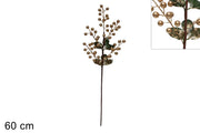 NATALE STELO BACCHE FOGLIE 60CM ORO 27514 2ESSE
