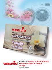 VESUVIO FOGLI ASCIUGATRICE 20PZ VANIGLIA MIELE