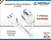 VARALUX CIABATTA MULTIPRESA 1.5MT 3 POSTI