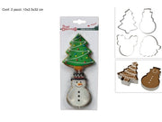 NATALE FORMINE IN ACCIAIO SOGGETTI NATALIZI SET 2PZ 41306 2ESSE