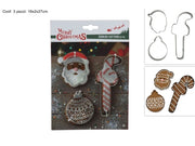 NATALE FORMINE IN ACCIAIO SOGGETTI NATALIZI SET 3 PZ 41320 2ESSE