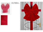 NATALE FIOCCO PER PORTA VELLUTO ROSSO C/ORO 94718 2ESSE
