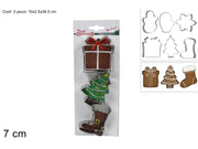 NATALE FORMINE IN ACCIAIO SOGGETTI NATALIZI SET 3PZ 2ESSE