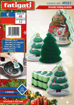 SPUGNE 3PZ FORMA ALBERO 49251
