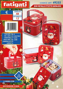 NATALE BOX METALLO 11X8X6