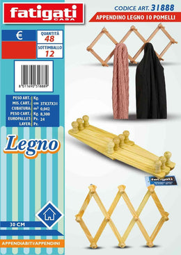APPENDINO LEGNO 10 POMI 30CM 31888