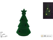 NATALE ALBERELLO 15CM VELLUTO C/LUCE 46677 2ESSE