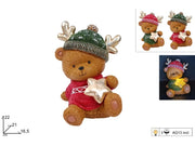 NATALE ORSO SEDUTO 22CM C/LUCE 37670 2ESSE