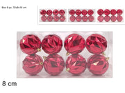 NATALE 8 PALLE 8CM ROSSA 40659 2ESSE