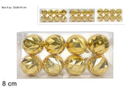 NATALE 8 PALLE 8CM ORO 40663 2ESSE