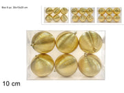 NATALE 6 PALLE 10CM ORO 40664 2ESSE