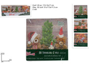 NATALE TOVAGLIOLI 2 VELI 33X33CM 20PZ 49838 2ESSE