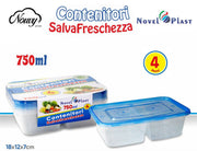 SET 4 CONTENITORI DOUBLE 650ML NOUVY