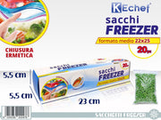 SACCHETTI FREEZER 20PZ C/CHIUSURA LAMPO 22X25