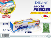 SACCHETTI FREEZER 25PZ C/CHIUSURA LAMPO 17X20