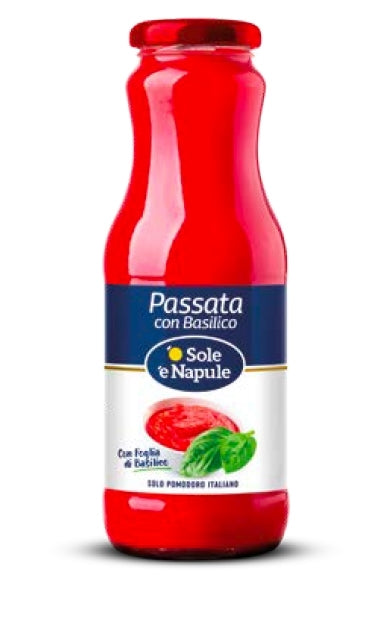 O' SOLE E' NAPULE PASSATA VETRO BASILICO 680G