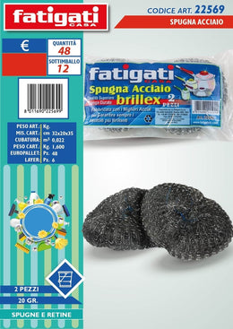 SPUGNA INOX 2 PZ 22569