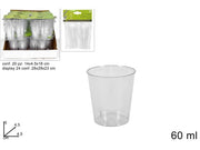 BICCHIERINI PLASTICA 60ML 20PZ TRASP.58891 2ESSE