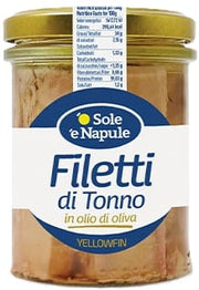 O' SOLE E' NAPULE FILETTI DI TONNO PINNA GIALLA 180G