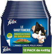 PURINA FELIX GHIOTTONERIE MANZO E POLLO T4 340G