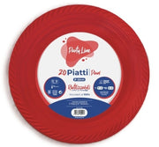 PARTY LINE PIATTI RIUT. 20PZ PIANO ROSSO