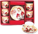 NATALE TAZZINE C/PIATTINO 6PZ AC-14266 E.NATALE
