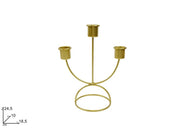 NATALE PORTACANDELEMETALLO ORO 3 POSTI 24,5X18,5CM 2ESSE