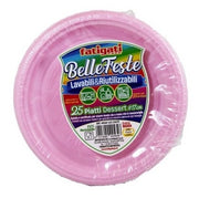PIATTI DESSERT RIUT.25PZ ROSA