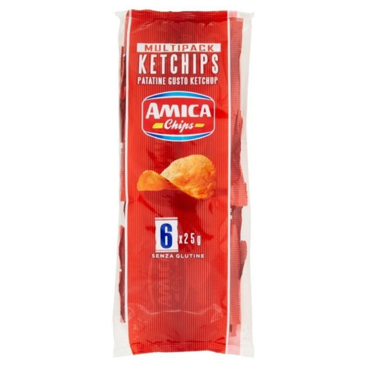 AMICA CHIPS MULTIPACK KETCHUP T6 150G