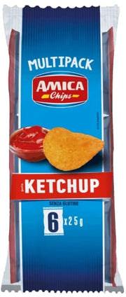AMICA CHIPS MULTIPACK KETCHUP T6 150G