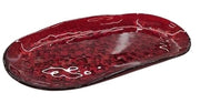 NATALE PIATTO ROSSO VETRO 53538 MERCURY