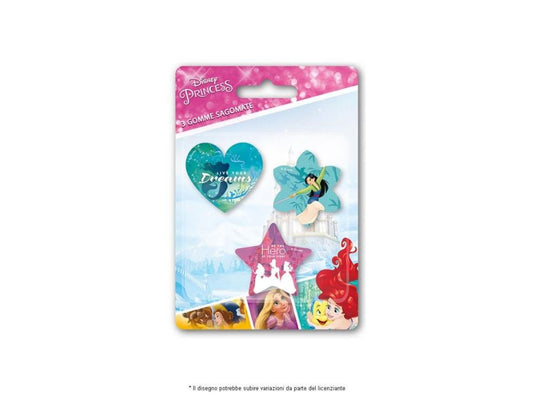 DISNEY GOMME 3PZ SAGOMATE PRINCESS