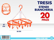 PINZE STENDIBIANCHERIA 20PZ TRESIS