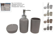 SET BAGNO 3PZ CERAMICA CON RIGHE 2ESSE