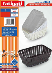 CESTINO PLASTICA RETTAN.20X14X8CM.