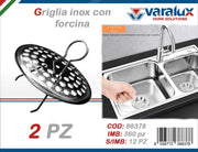 VARALUX GRIGLIA INOX 2PZ 88378