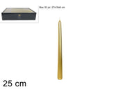 NATALE CANDELA LAMINATA 25CM ORO 81341 2ESSE