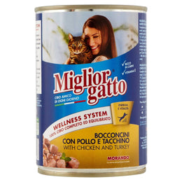 MIGLIOR GATTO BOCCONCINI POLLO E TACCHINO 405G