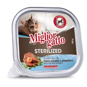 MIGLIOR GATTO PATE STERILIZZATO PESCE E GAMBERETTI 100G
