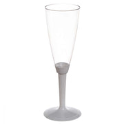 SET 6 CALICI FLUTE PLASTICA ARGENTO GP