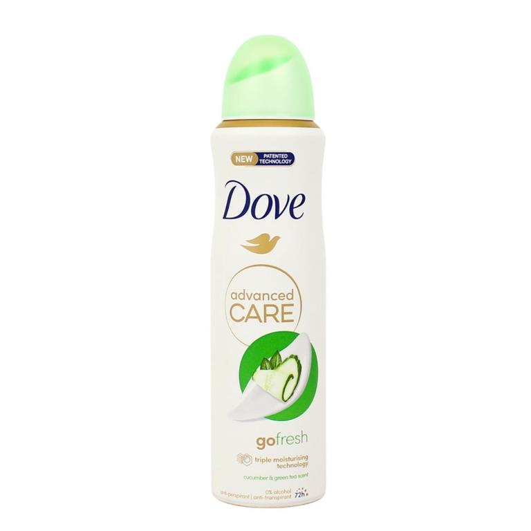 DOVE SPRAY ADV 150ML GO FRESH CUCUMBER