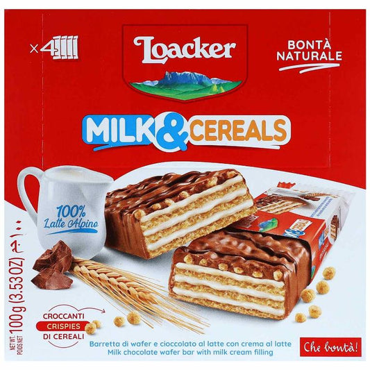 LOACKER MILK & CEREALS T4 100G